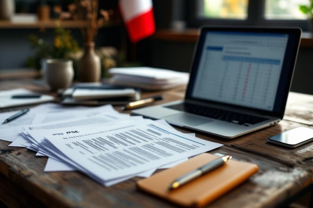 bureau avec ordinateur en France